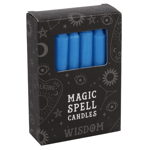 Magic Spell Candle Blue Wisdom - Pack of 12 - Rituals Meditation Wicca