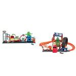 Hot Wheels City Ultimate Octo Car Wash Playset & City Toxic Gorilla Slam - Gas Station & Repair Shop with 1:64 Scale Car - Adjustable Launcher - Connects to Other Sets - Gift for Kids 5+
