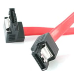StarTech.com Câble SATA à Verrouillage vers SATA à Angle Droit (LSATA12RA1) Rouge 30,5 cm