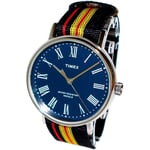 BRAND NEW UNISEX TIMEX WEEKENDER WATCH BLUE DIAL MULTI COLOURED FABRIC STRAP