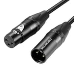 SHULIANCABLE Câble XLR, Professionnel symétrique Mâle vers Femelle Microphone Cable, Compatible avec Microphone, Table de Mixage, Caméra, Amplificateur, Alimentation Fantôme, Hautparleur (15M)