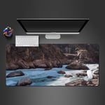 CHLOEG™ Gaming Mouse Mat Mountain beach landscape 800x300mm XXL Comfortable Extended Large Mouse Pad Waterproof Keyboard Mat with Non-Slip Base, Stitched Edges, Smooth Surface for Computer and Desk