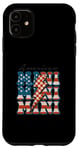 iPhone 11 American Mini Red White Blue USA 4th of July Merica Retro Case