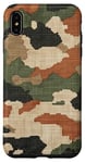 iPhone XS Max Cross Stitch Style Camouflage Pattern Case