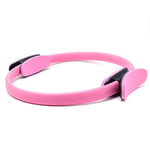 Fortitude Sports Pilates Ring Magic Circle With Double Handle for Yoga | Fitness Ring Inner Thigh Exerciser For Women and Men | Resistance Yoga Circle (Pink)
