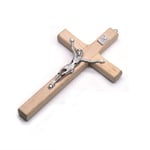 Jesus Kristus kors staty krucifix kors skulptur prydnader för rustik trä katolsk kristen hem