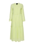 Birgitte Herskind Dassy Long Dress Maxiklänning Festklänning Grön [Color: LIME DOTS ][Sex: Women ][Sizes: 34,36,38,40 ]