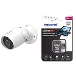 AKASO B60 Outdoor Security Camera & Integral 128GB Micro SD Card 4K Video Premium High Speed Memory Card SDXC Up to 100MB s Read Speed and 50MB s Write speed V30 C10 U3 UHS-I A1