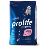 Prolife Sensitive Puppy Medium/Large Kroketter med lamm och ris för hundar - Uppsättning %: 2 x 10 kg