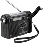 Radio portative Renkforce RF-CR-200 FM, AM, ondes courtes (OC) radio durgence rechargeable, panneau solaire, manivelle,