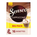 Pack de 16 Dosettes café Senseo Cappuccino 4058954 184 g Marron et Beige