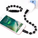 Bracelet de perles de couleur pure câble USB chargeur de tablette universel ipad pour iPhone Micro USB Type C cordon de charge rapide