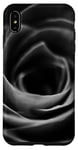 Coque pour iPhone XS Max Rose noire et blanche - Rose gothique gothique foncé