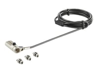 Startech.Com Universalkabellås För Bärbar Dator, 3-I-1, 2 M - Kombinationslås För Säkerhetskabel Med Fyra Siffror För Bärbar Dator/Stationär Dator, Kompatibelt Med Dator Som Har K-Slot, Nano-Spår Eller Wedge-Spår - Stöldsäker Stålkabel - Lås För Säk