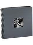 Hama "Fine Art" Spiral Album 36 x 32 cm 50 Black Pages grey