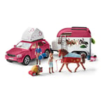 SCHLEICH Horse Club Horse Adventures with Car and Trailer Toy Playset | New