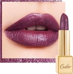 OULAC Metallic Shine Glitter Lipstick, Purple High Impact Lipcolor, Lightweight