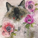Ac810 Kort Ac810 Katt I Blommor