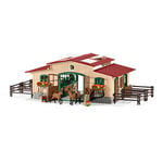 schleich 42195 horse stable with horses and accessories, from 3 years, FARM WORLD - play set, 48 pieces