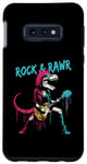 Coque pour Galaxy S10e Rock & Rawr T-Rex – Jeu de mots drôle Rock 'n Roll Dinosaure Rockstar