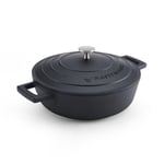 Black Shallow Cast Aluminium Casserole Dish, 2.5L