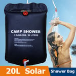 [20L] Ensemble de lavage de sac de douche chauffant solaire portable pour le camping en plein air