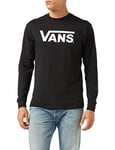 Vans Men's Classic Vans Ls T Shirt, Black-white, XL UK