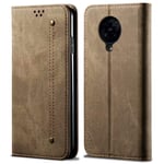 CHZHYU Case for Xiaomi Poco F2 Pro-6.67",Flip Premium PU Leather Wallet TPU Bumper Case Cover with Card Holder,Kickstand,Hidden Magnetic Closure for Xiaomi Poco F2 Pro 5G (Khaki)