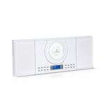Wallie Micro chaîne Lecteur CD Bluetooth port USB + télécommande - blanche