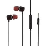 In-ear Wired Control Earphone In-ear Wired Stereo Earphone with Mic, Support Hands-free Calls, for Phones, Tablets, Computers and other Devices with 3.5mm Audio Jack(3.5mm) (Color : Black)