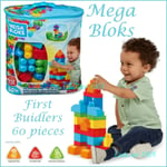 Mega Bloks First Builders Big Building Bag Blue Age 1+ 60 Pieces NEW