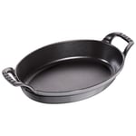 Staub Specialities 24 cm oval Cast iron Oven dish graphite-grey
