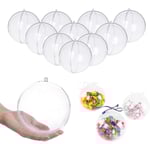 Genomskinliga plastkulor för julpyssel - 10-pack $clear Orn（100mm）