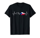 Czech Republic Heartbeat Flag Love Men Women Gift T-Shirt