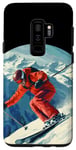 Coque pour Galaxy S9+ Des montagnes d'hiver fraîches dans la neige pour les amateurs de ski