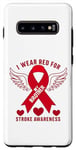 Coque pour Galaxy S10+ « I Wear Red For My Brother Stroke Awareness Survivor »