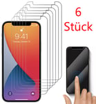 Safety Glass for IPHONE 12 Mini 5.4 " Screen Protector Foil 9H Tempered 6 Piece