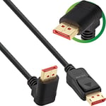 InLine® DisplayPort 1.4 Cable, 8K4K, Upward Angled, Black/Gold, 3 m