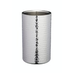 BarCraft Double Walled Hammered Wine Cooler Silver