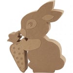 Creativ Papier-mache - Kanin med morot H: 18 cm