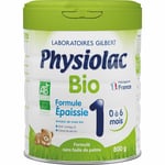 Physiolac Bio 1 Lait pour nourrisson Formule Épaissie 800 g Poudre