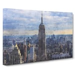 The Empire State Building Vol.2 Canvas Print for Living Room Bedroom Home Office Décor, Wall Art Picture Ready to Hang, 30 x 20 Inch (76 x 50 cm)