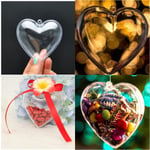 5pcs Christmas Decoration Heart Clear Plastic Balls As Pics 65mm*63mm*37mm