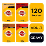 120 X 100g Pedigree Adult Wet Dog Food Pouches Mixed Selection In Gravy