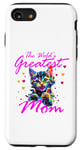 Coque pour iPhone SE (2020) / 7 / 8 Chat arc-en-ciel avec inscription « This is what the greatest mom looks »