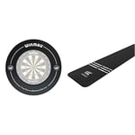 WINMAU Printed Black Dartboard Surround & Target Darts World Champion Darts Mat