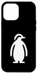 iPhone 15 Pro Max White Penguin Silhouette Minimalist Case