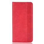 YIKLA Flip Folio Case for Oppo A54 5G/A74 5G, Premium PU/TPU Leather Wallet Phone Cover, with Magnetic Kickstand Cash & Card Slots - Red