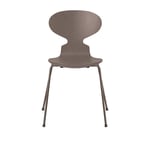 Fritz Hansen - Myran 3101 Deep Clay Färgad Ask/Brown Bronze - Grå - Matstolar - Metall/Trä