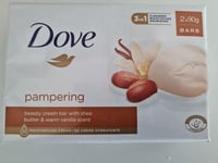 Dove 2x90G Bars Pampering Cream Bar With Shea Butter & Vanilla (1 Pack) - NEW UK